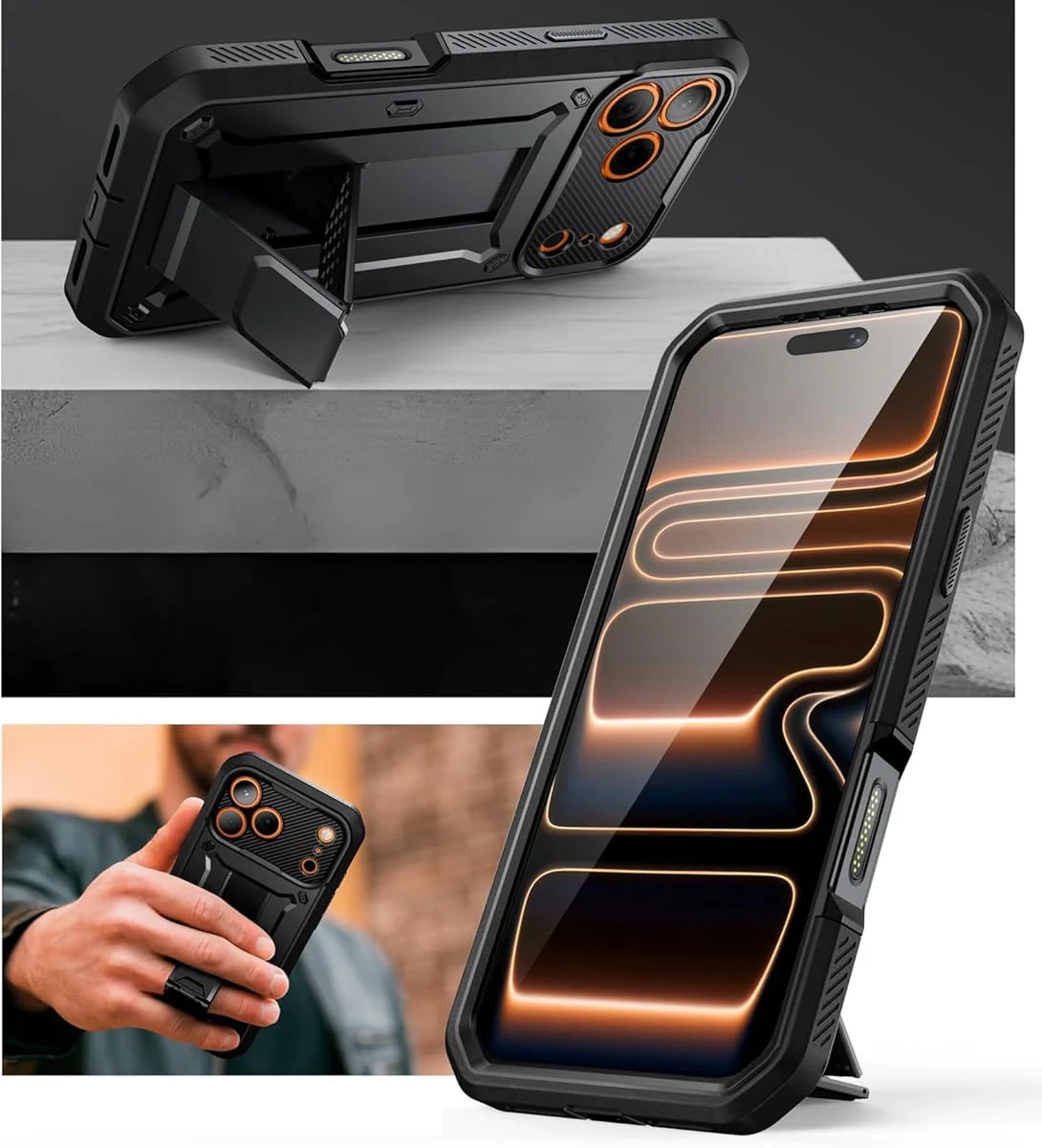 Handyhülle für iPhone 17 Pro, Supcase UB Pro SP (CC), Schwarz - Image 7