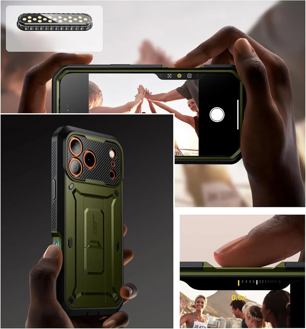 Handyhülle für iPhone 17 Pro, Supcase UB Pro SP (CC), Schwarz-Grün - Image 11