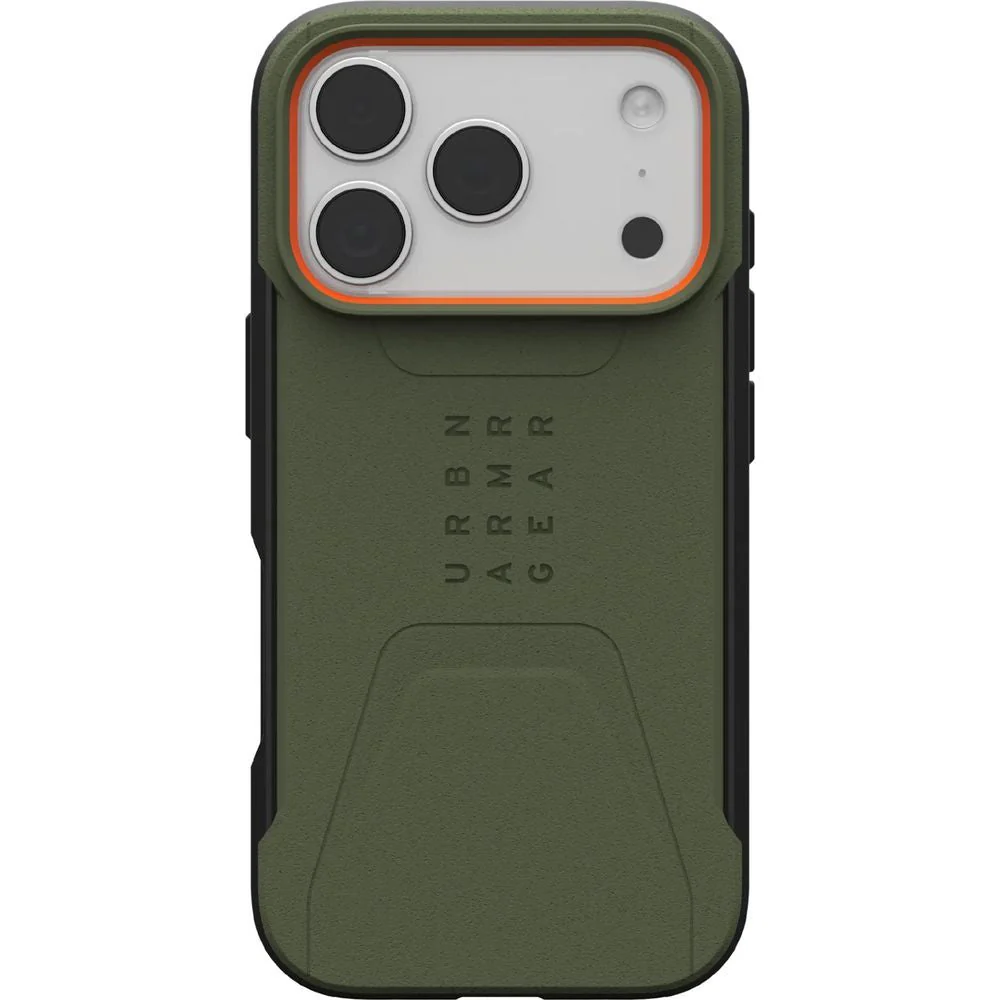 Handyhülle für iPhone 17 Pro, Urban Armor Gear Civilian Mag mit MagSafe, Grün mit Orange - Image 4