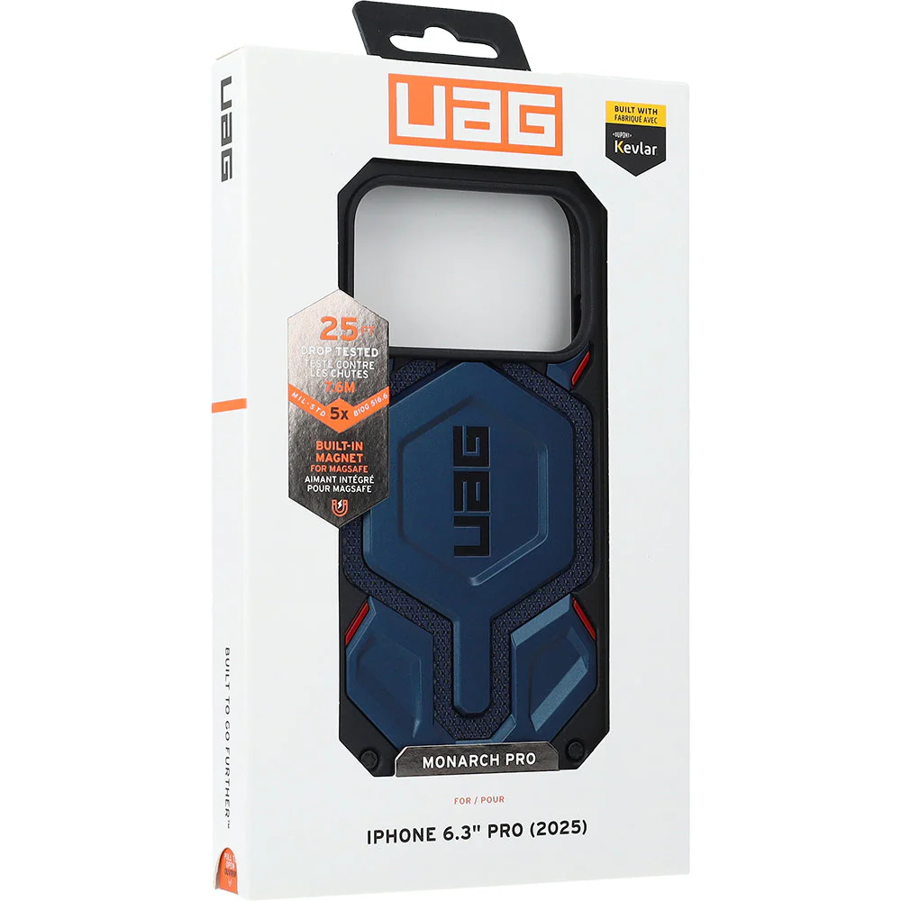 Handyhülle für iPhone 17 Pro, Urban Armor Gear Monarch Pro Mag mit MagSafe, Marineblau mit Kevlar - Image 6