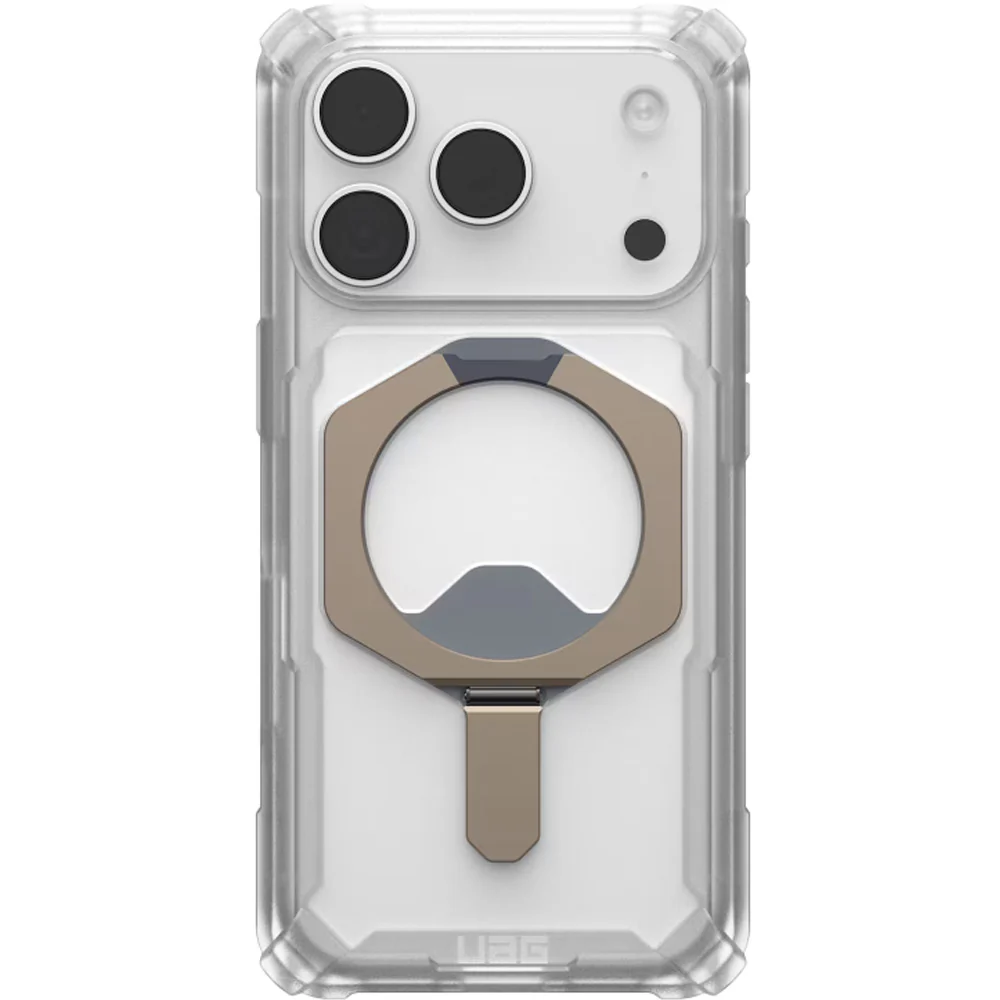 Handyhülle für iPhone 17 Pro, Urban Armor Gear Plasma XTE Mag mit MagSafe, Transparent-Titan