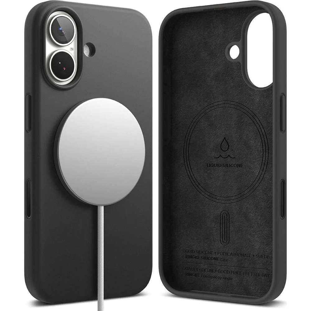 Handyhülle für iPhone 17, Ringke Silicone CC Magnetic mit MagSafe, Schwarz - Image 2