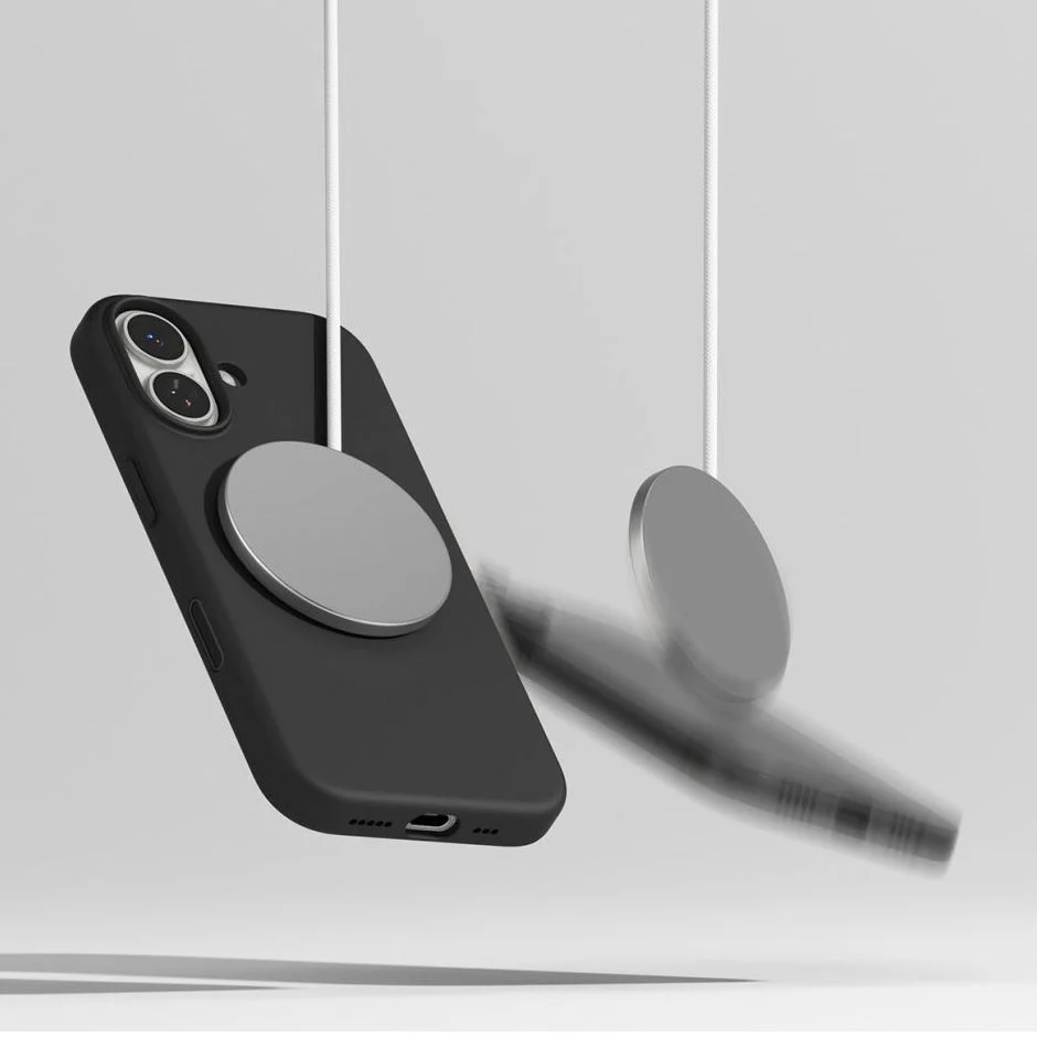 Handyhülle für iPhone 17, Ringke Silicone CC Magnetic mit MagSafe, Schwarz - Image 6
