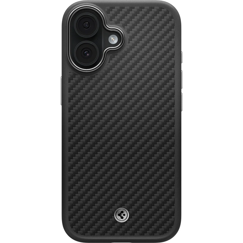Handyhülle für iPhone 17, Spigen Enzo Aramid T Mag (CC) mit MagSafe, Schwarz-Silbern - Image 13