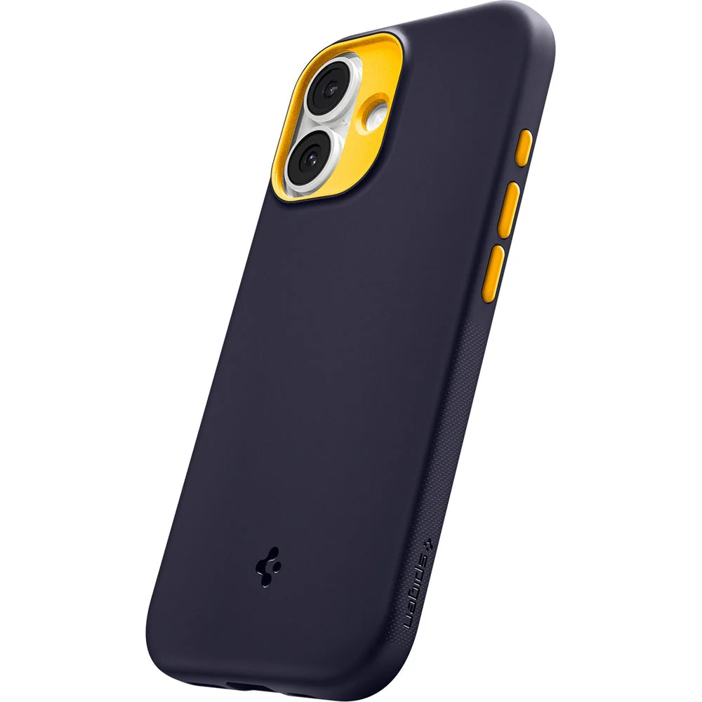Handyhülle für iPhone 17, Spigen Nano Pop Mag mit MagSafe, Dunkelblau und Gelb - Image 3