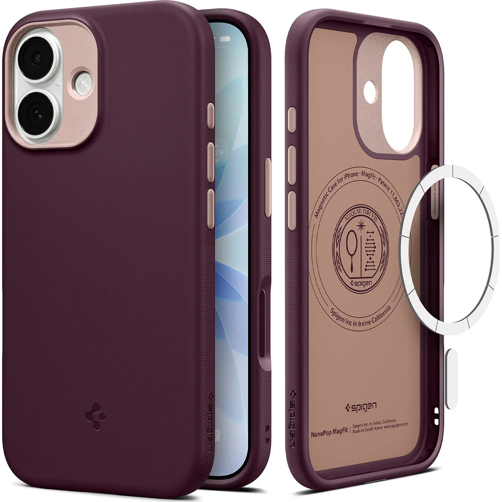 Handyhülle für iPhone 17, Spigen Nano Pop Mag mit MagSafe, Dunkelrot-Rosa - Image 2