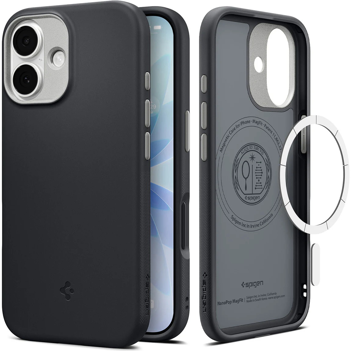 Handyhülle für iPhone 17, Spigen Nano Pop Mag mit MagSafe, Schwarz und Grau - Image 2