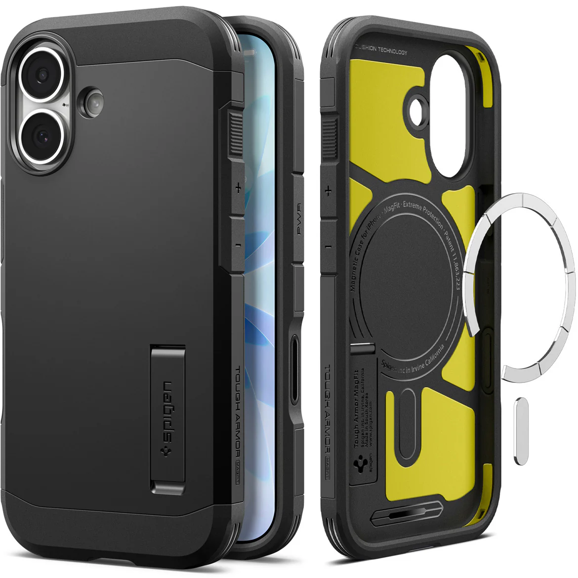 Handyhülle für iPhone 17, Spigen Tough Armor T Mag (CC) mit MagSafe, Schwarz - Image 2