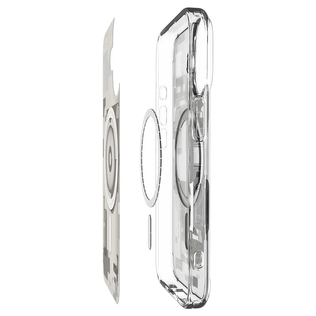Handyhülle für iPhone 17, Spigen Ultra Hybrid Mag mit MagSafe, Beige-Transparent (Zero One) - Image 15