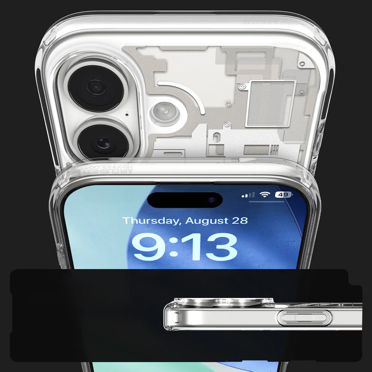 Handyhülle für iPhone 17, Spigen Ultra Hybrid Mag mit MagSafe, Beige-Transparent (Zero One) - Image 2