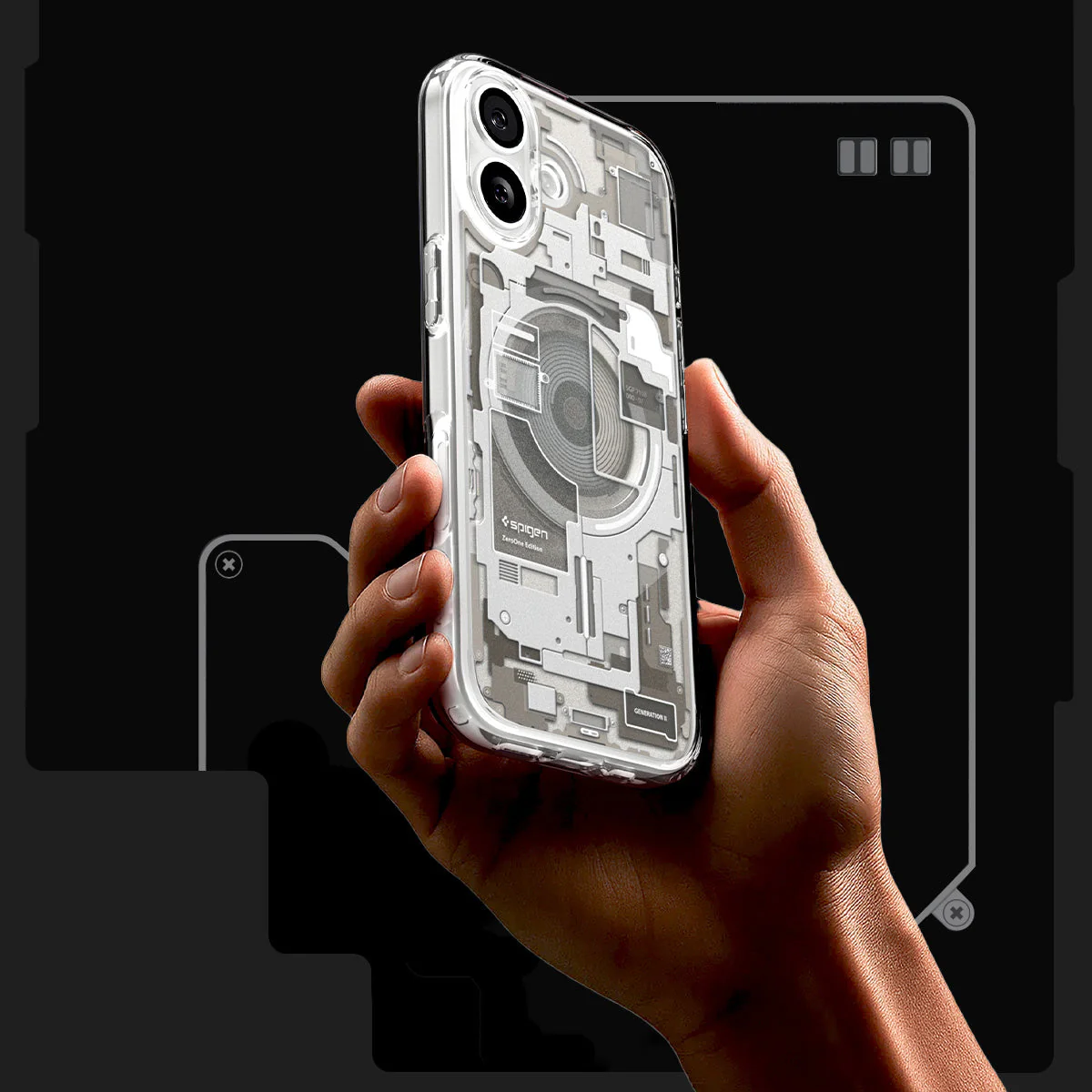 Handyhülle für iPhone 17, Spigen Ultra Hybrid Mag mit MagSafe, Beige-Transparent (Zero One) - Image 7