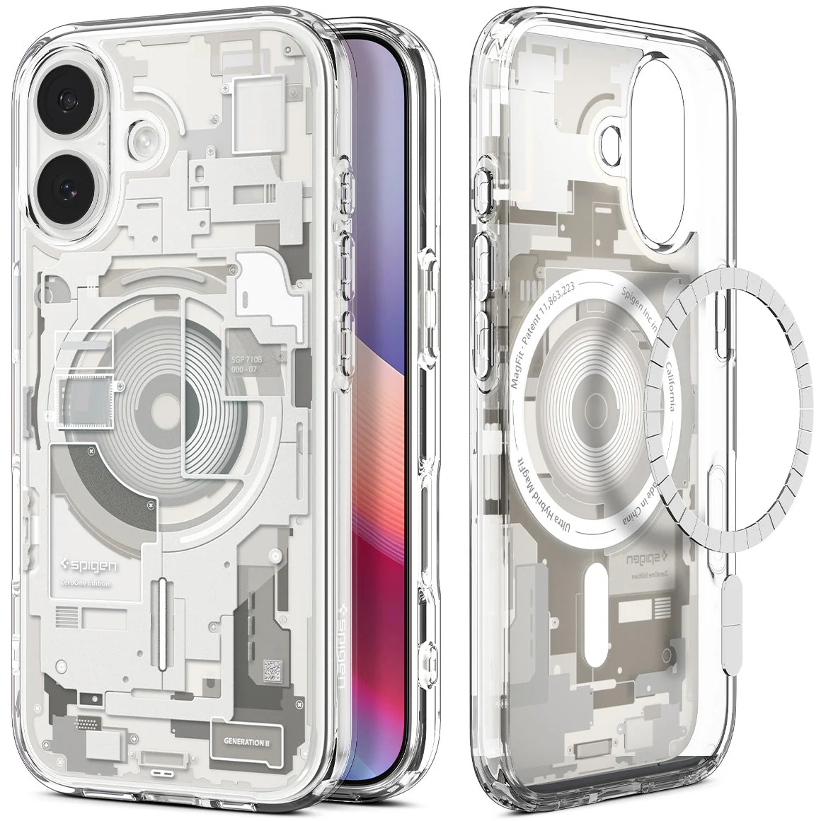 Handyhülle für iPhone 17, Spigen Ultra Hybrid Mag mit MagSafe, Beige-Transparent (Zero One) - Image 9