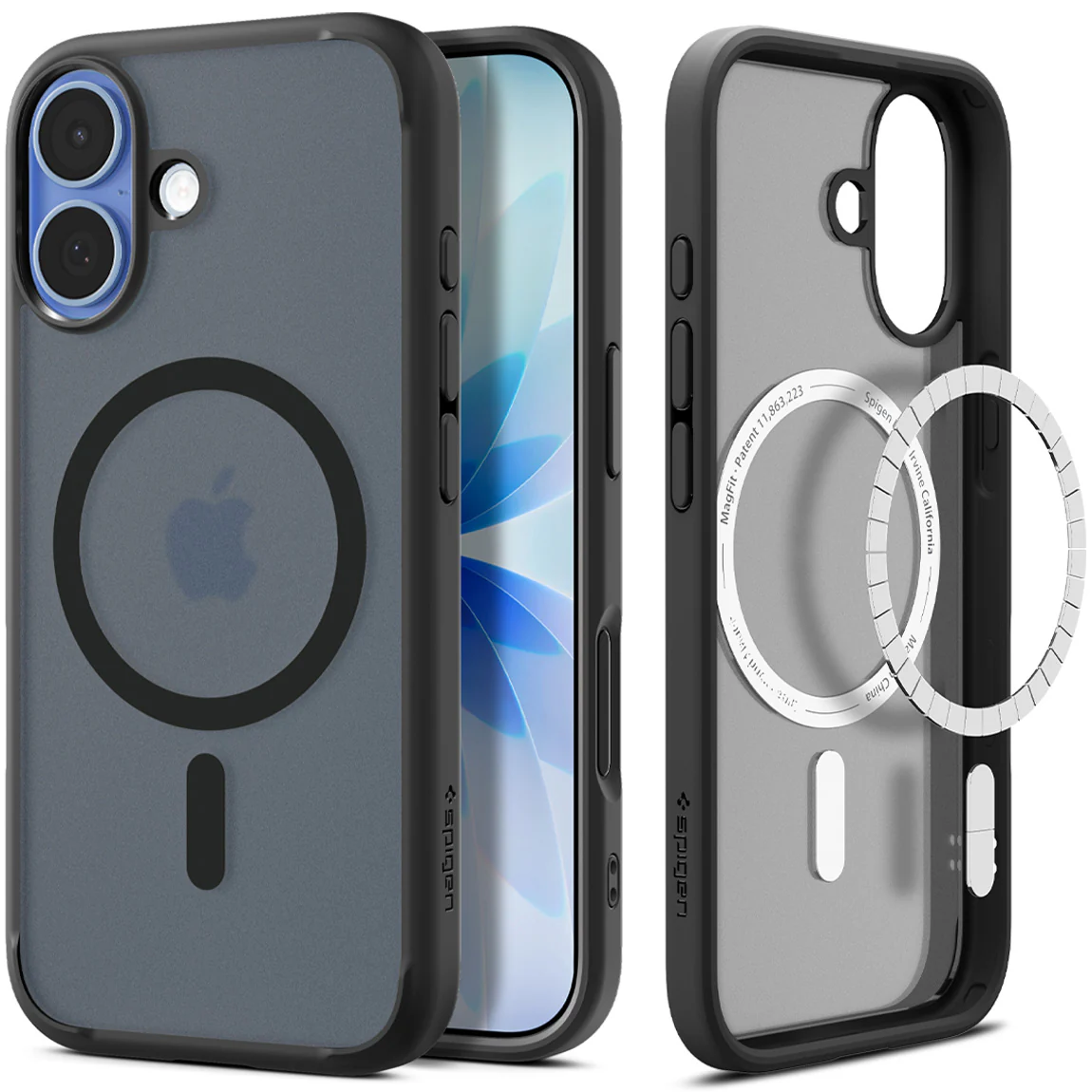 Handyhülle für iPhone 17, Spigen Ultra Hybrid Mag mit MagSafe, Durchscheinend-Schwarz - Image 2