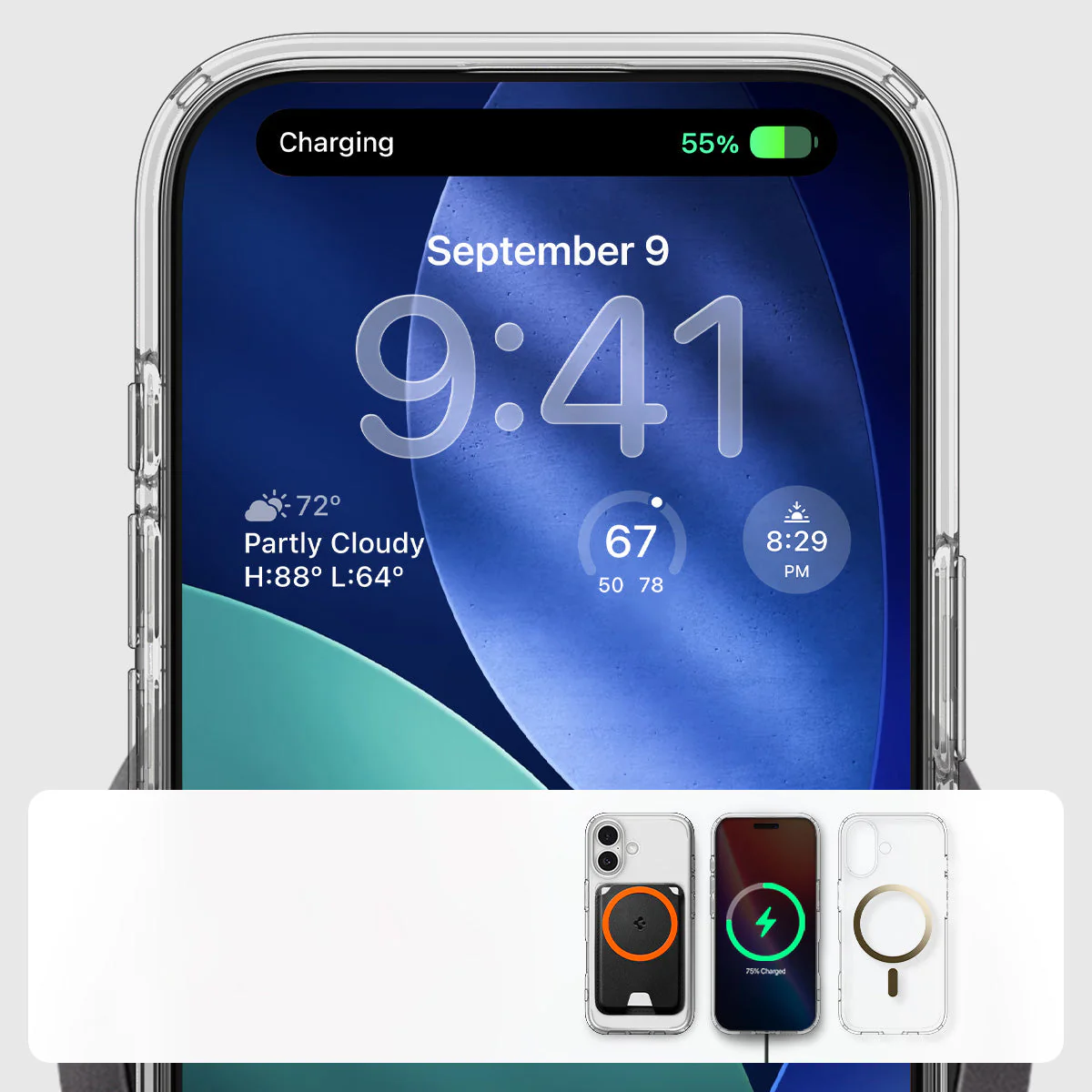 Handyhülle für iPhone 17, Spigen Ultra Hybrid Mag mit MagSafe, Transparent-Golden - Image 4
