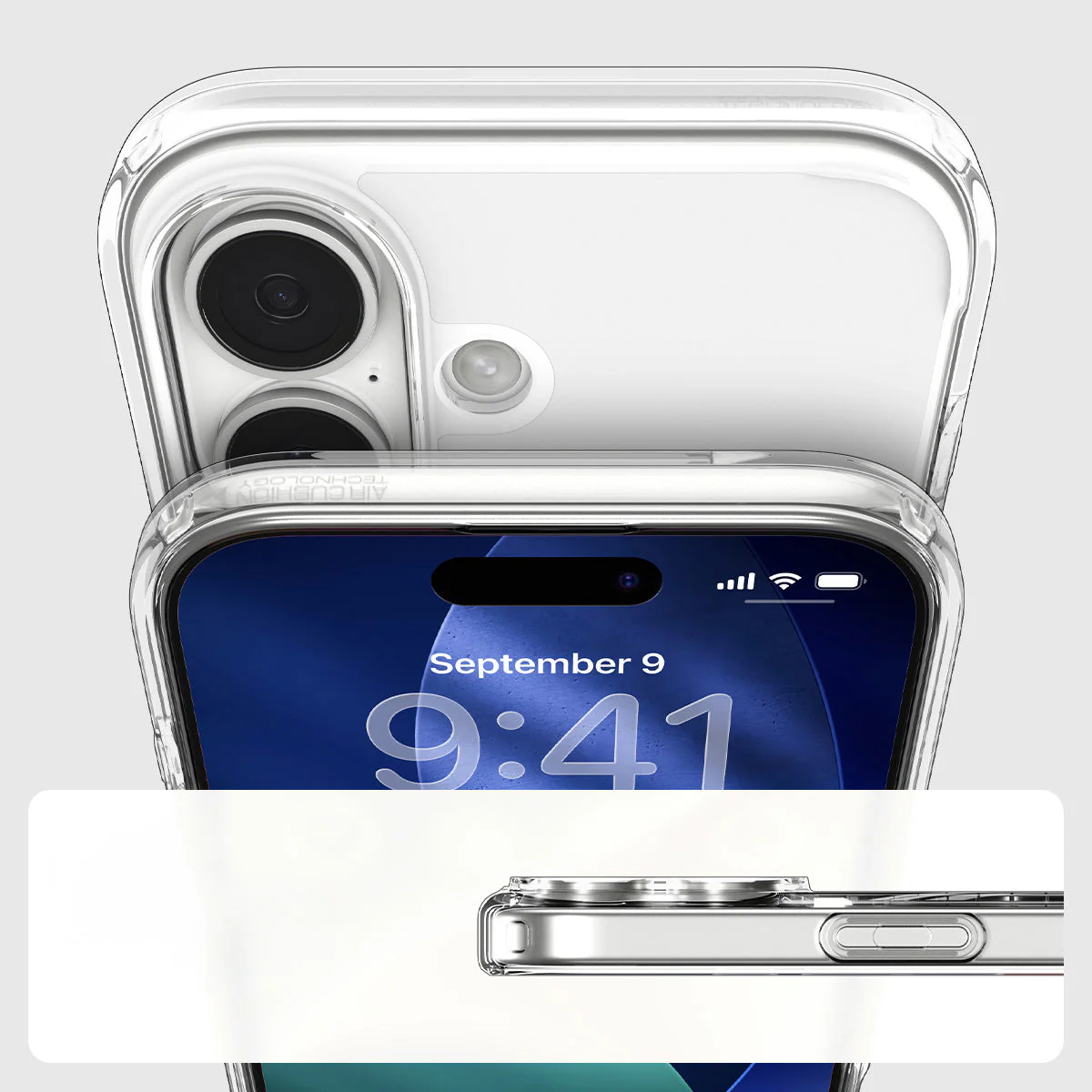 Handyhülle für iPhone 17, Spigen Ultra Hybrid Mag mit MagSafe, Transparent-Grau - Image 2