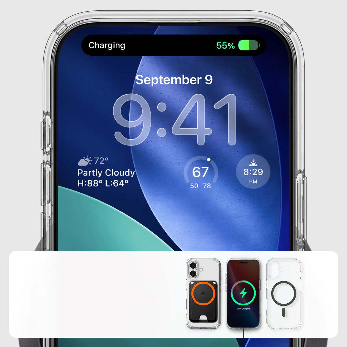 Handyhülle für iPhone 17, Spigen Ultra Hybrid Mag mit MagSafe, Transparent-Grau - Image 4