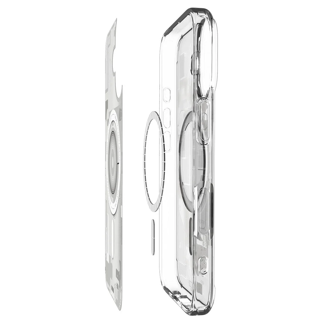 Handyhülle für iPhone 17, Spigen Ultra Hybrid Mag mit MagSafe, Weiß-Grau (Zero One) - Image 15