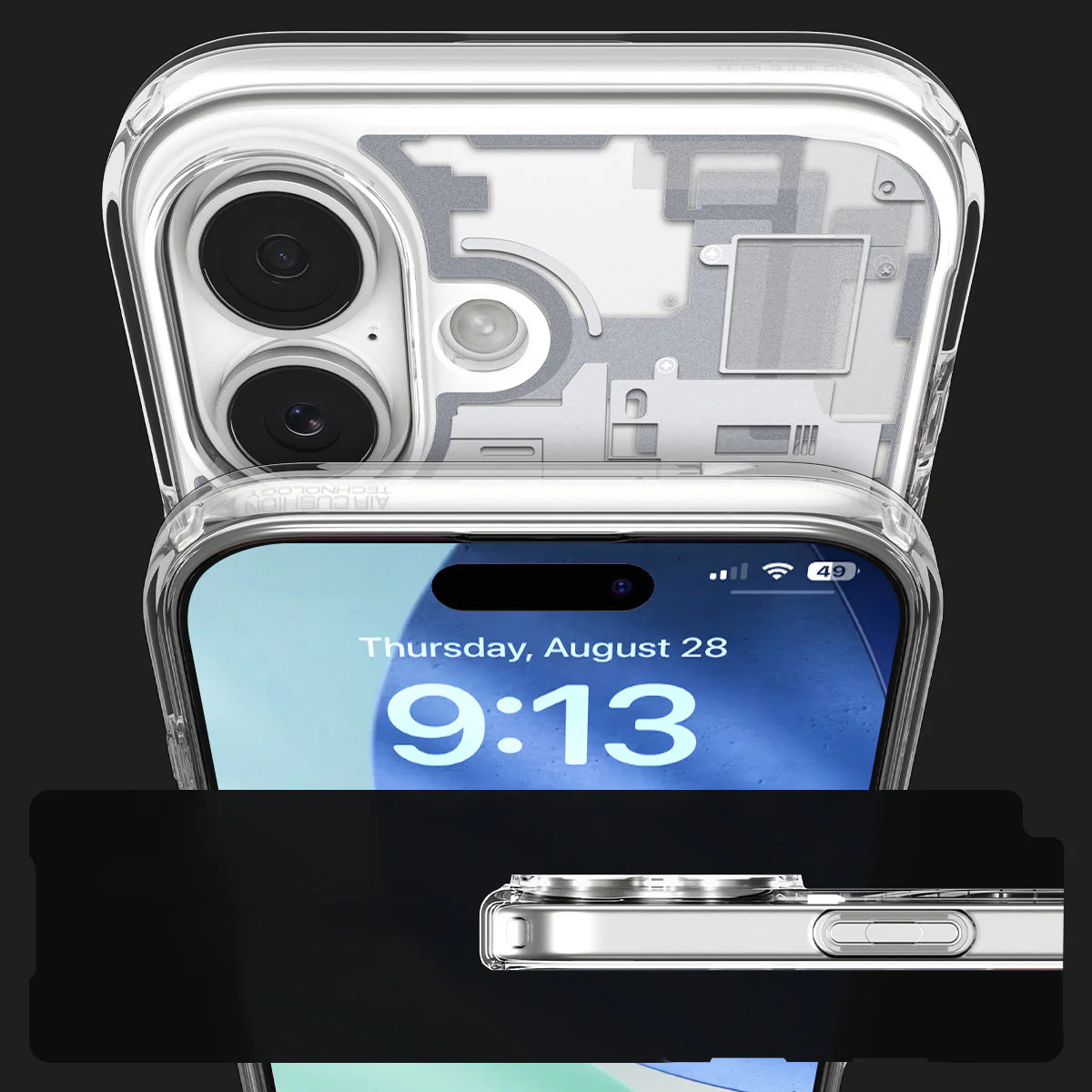 Handyhülle für iPhone 17, Spigen Ultra Hybrid Mag mit MagSafe, Weiß-Grau (Zero One) - Image 2