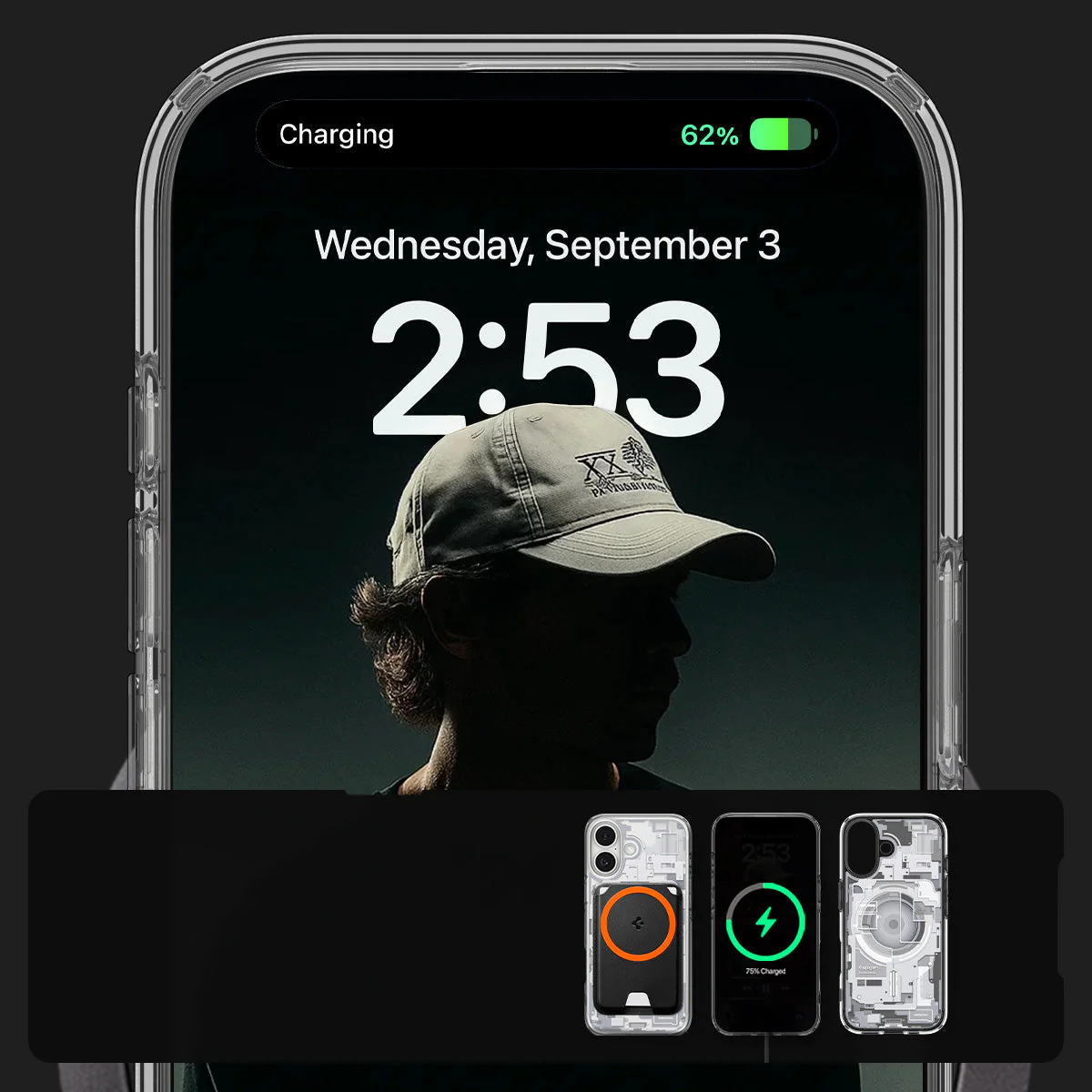 Handyhülle für iPhone 17, Spigen Ultra Hybrid Mag mit MagSafe, Weiß-Grau (Zero One) - Image 4