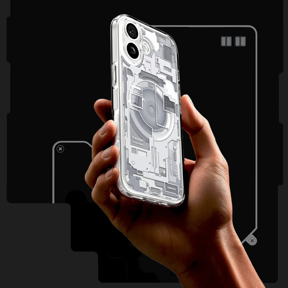 Handyhülle für iPhone 17, Spigen Ultra Hybrid Mag mit MagSafe, Weiß-Grau (Zero One) - Image 7