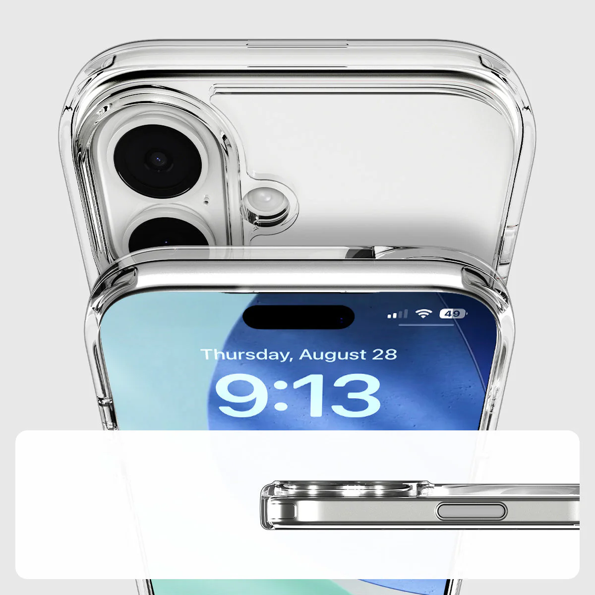 Handyhülle für iPhone 17, Spigen Ultra Hybrid S Mag mit MagSafe, Transparent-Weiß - Image 2
