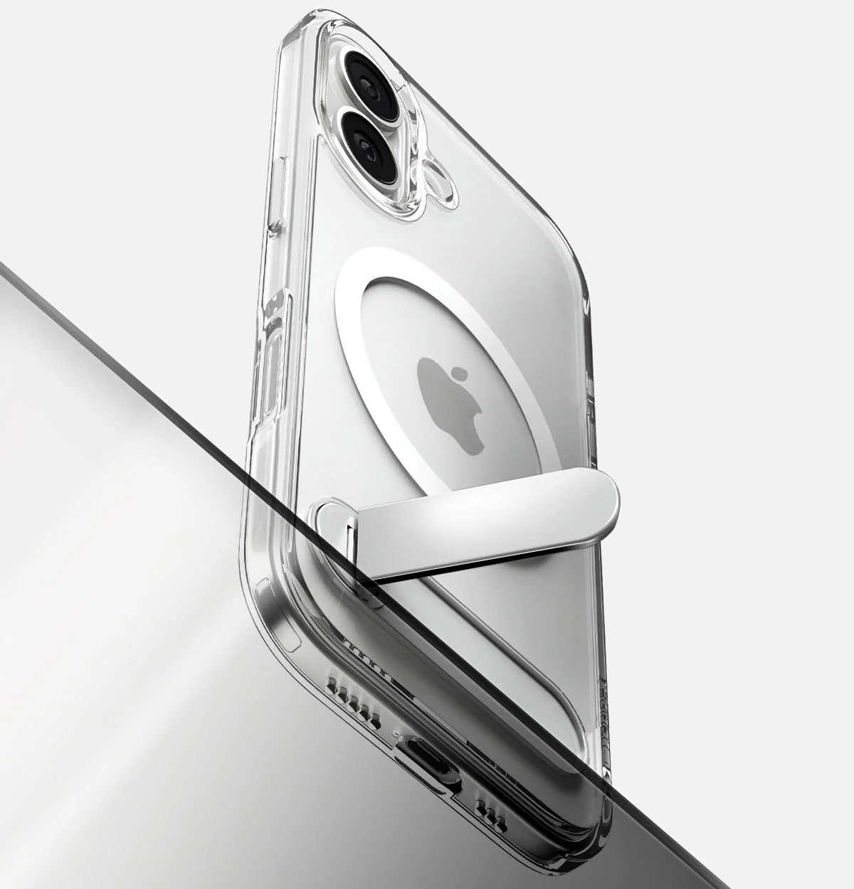 Handyhülle für iPhone 17, Spigen Ultra Hybrid S Mag mit MagSafe, Transparent-Weiß - Image 3