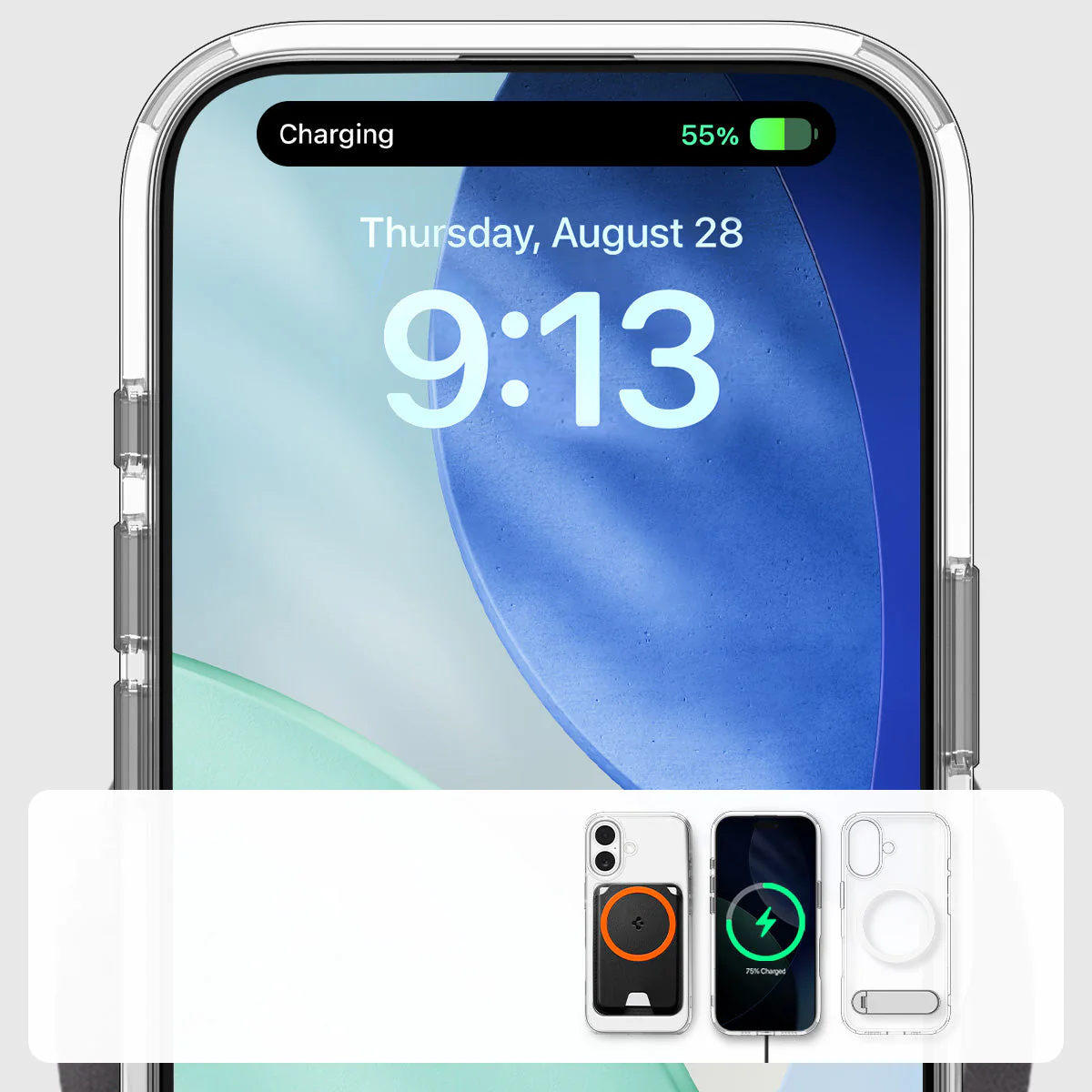 Handyhülle für iPhone 17, Spigen Ultra Hybrid S Mag mit MagSafe, Transparent-Weiß - Image 5