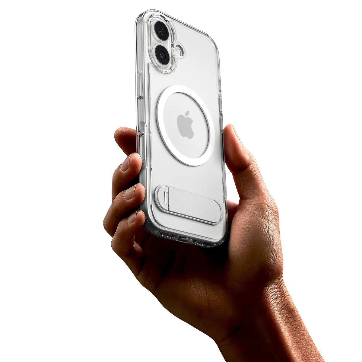 Handyhülle für iPhone 17, Spigen Ultra Hybrid S Mag mit MagSafe, Transparent-Weiß - Image 8