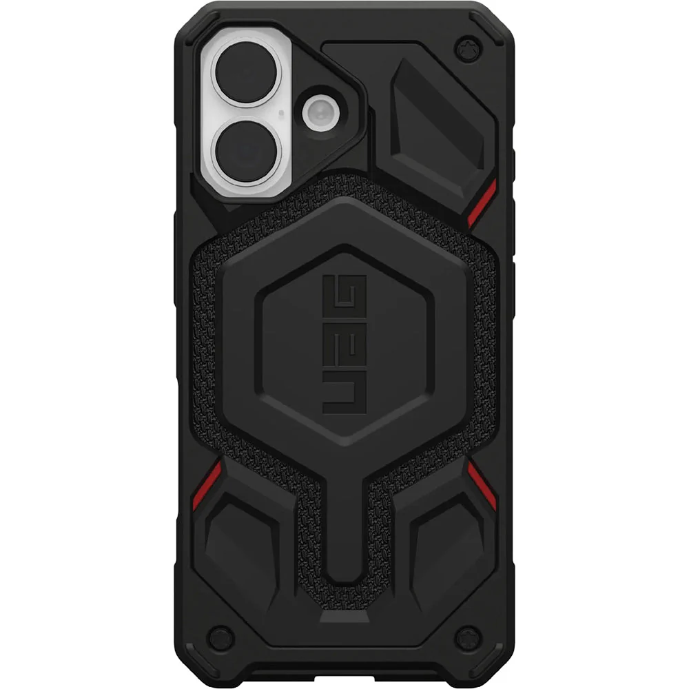 Handyhülle für iPhone 17, Urban Armor Gear Monarch Pro Mag mit MagSafe, Schwarz mit Kevlar