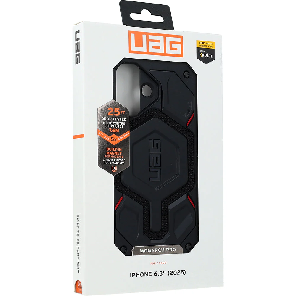 Handyhülle für iPhone 17, Urban Armor Gear Monarch Pro Mag mit MagSafe, Schwarz mit Kevlar - Image 6