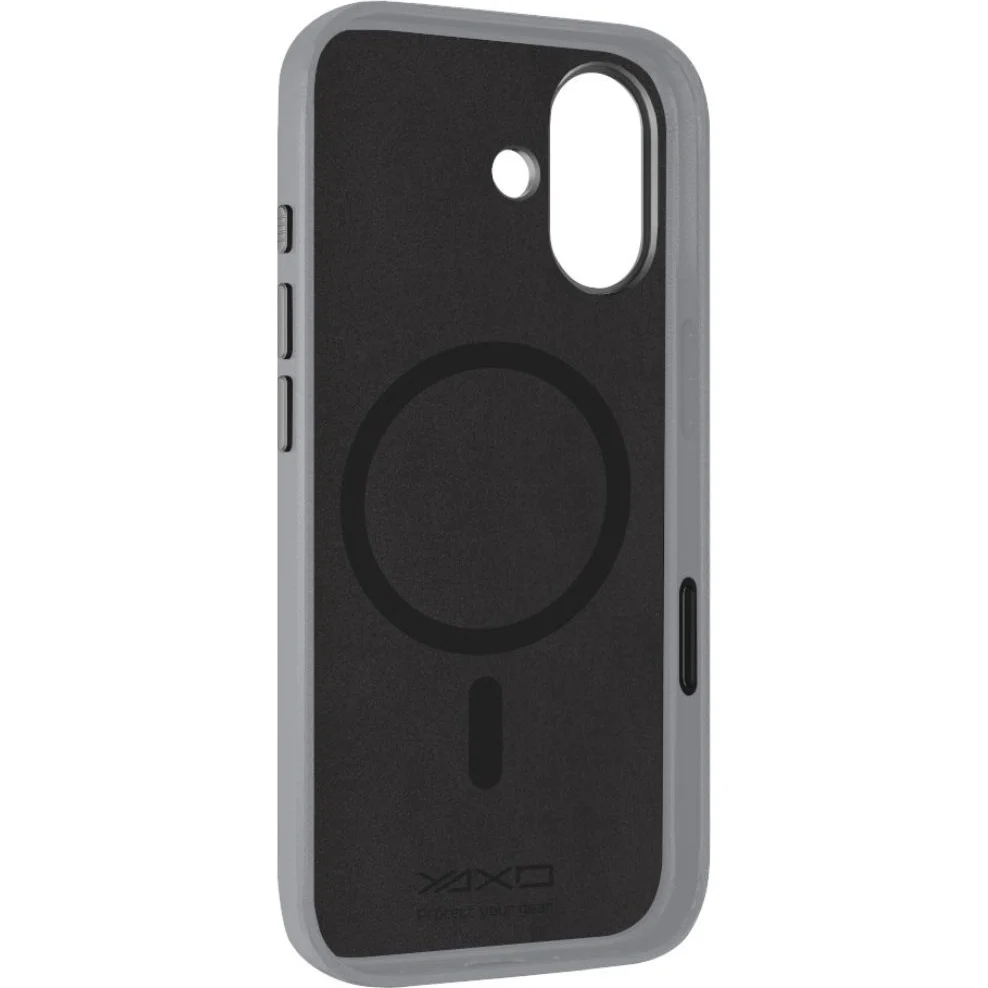 Handyhülle für iPhone 17, YAXO Leather Gear Slim Case MagSafe, Grau - Image 3