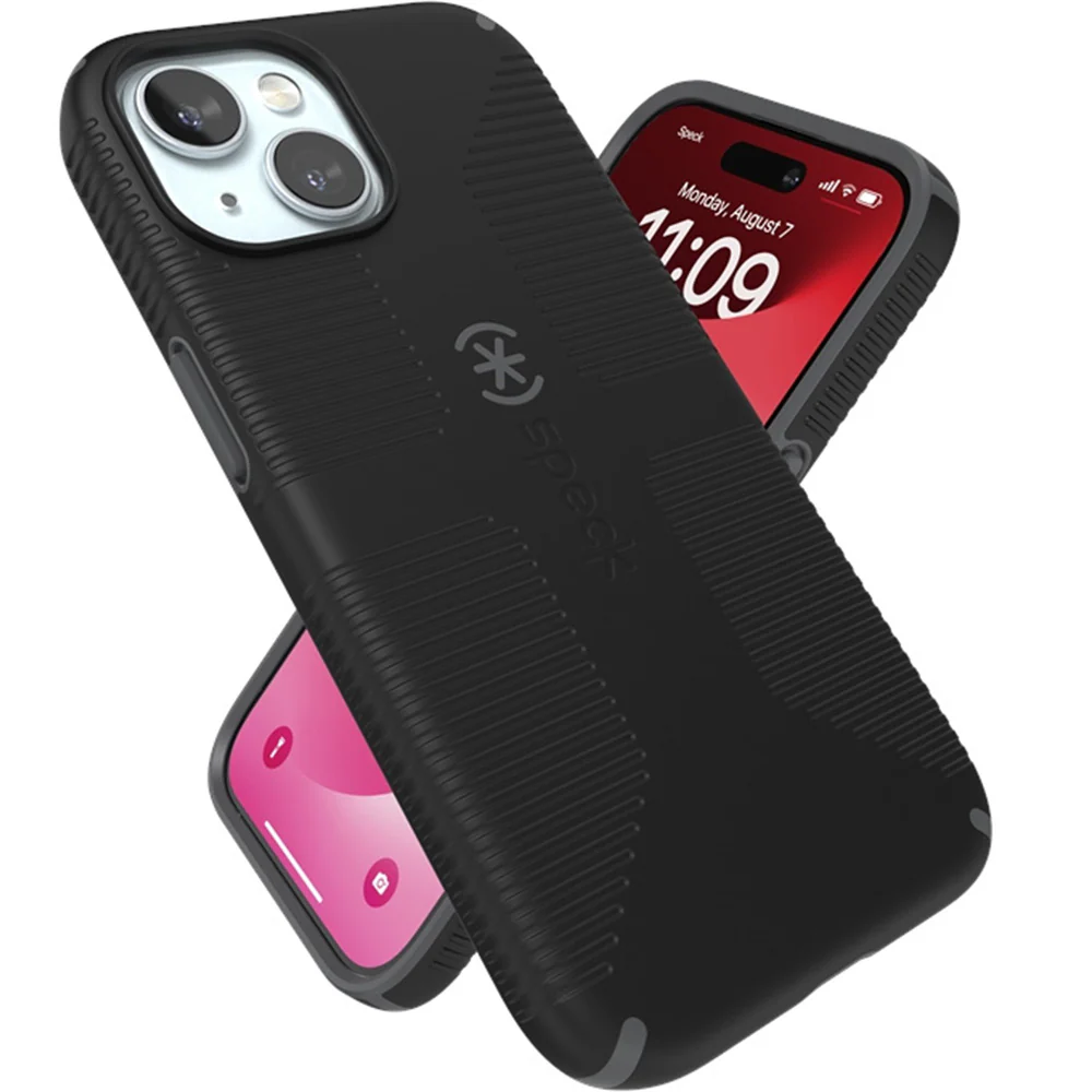 Handyhülle für iPhone 17e / 16e / 15 / 14 / 13, Speck Candyshell Grip mit MagSafe, Schwarz-Grau - Image 3