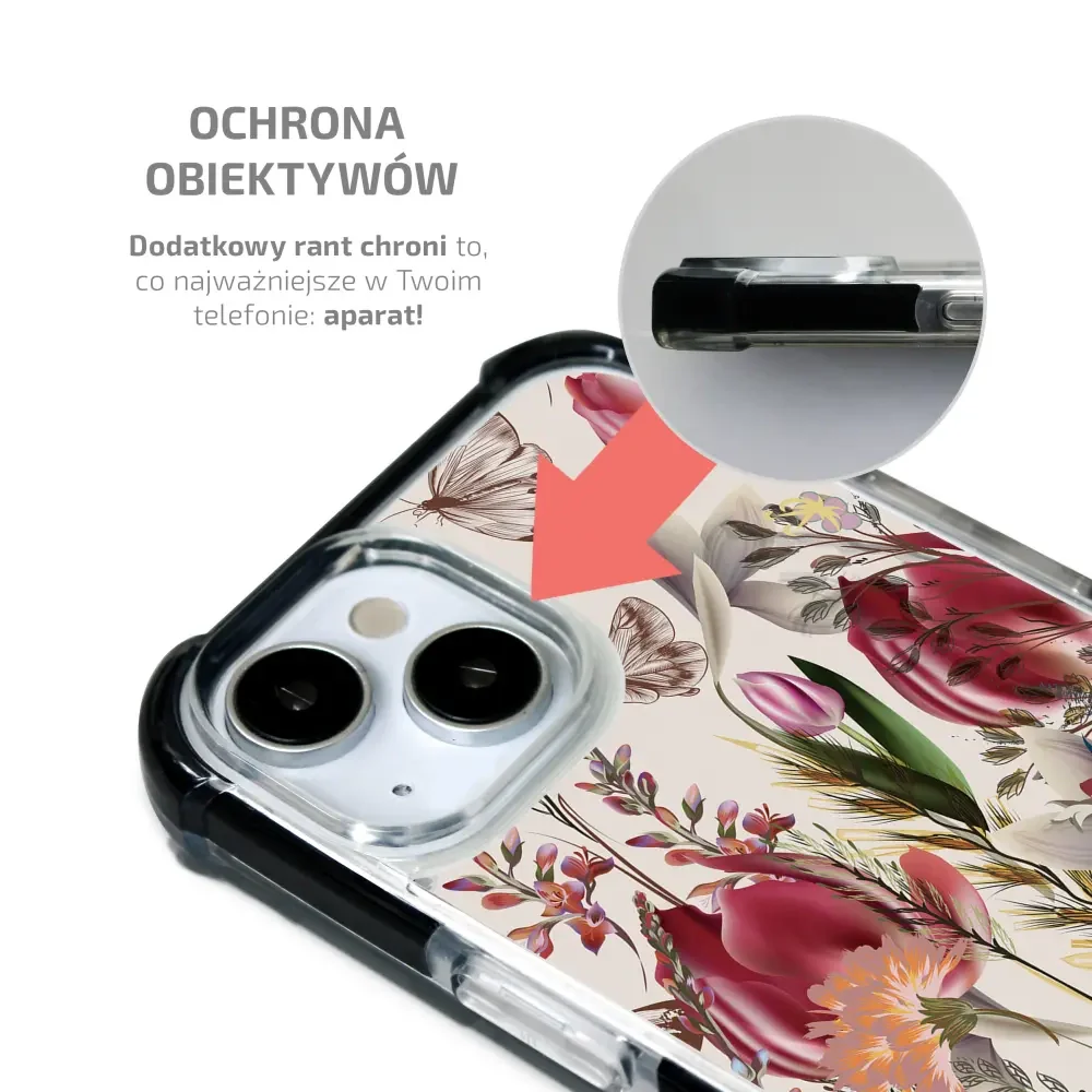 Handyhülle für iPhone 17e mit MagSafe, Mobiwear Elite Bumper, Blumenstrauß - Image 3
