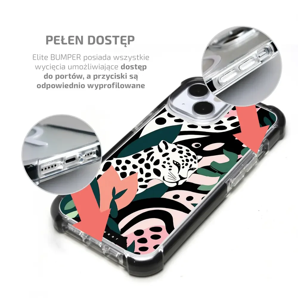 Handyhülle für iPhone 17e mit MagSafe, Mobiwear Elite Bumper, Tropischer Gepard - Image 4