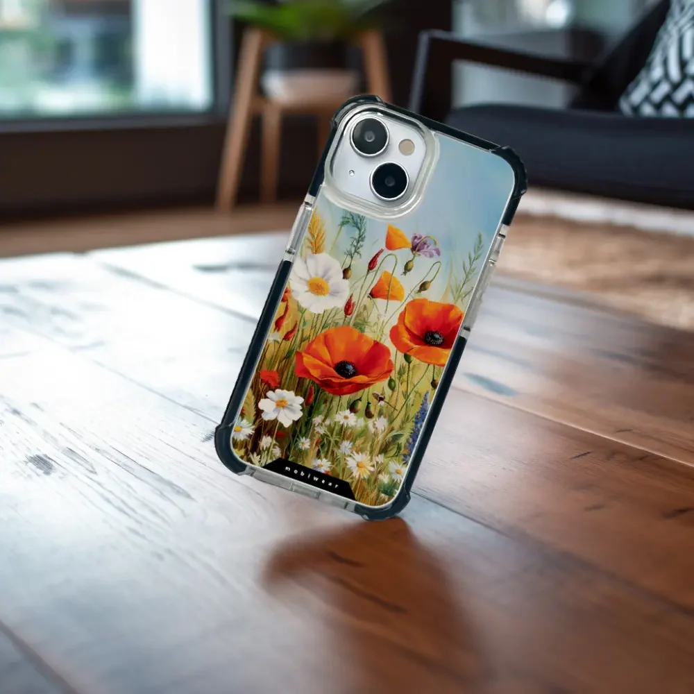 Handyhülle für iPhone 17e mit MagSafe, Mobiwear Elite Bumper, Wiesenblumen - Image 9