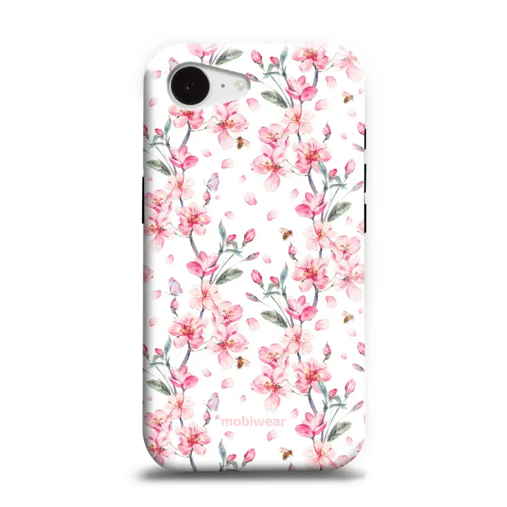 Handyhülle für iPhone 17e, Mobiwear Elite Pro, Japanischer Blumenstrauß