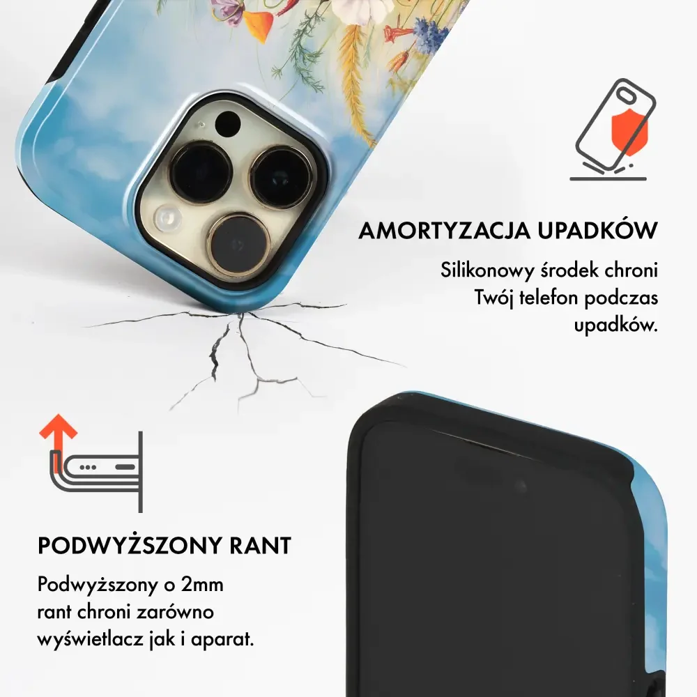 Handyhülle für iPhone 17e, Mobiwear Elite Pro, Wiesenblumen - Image 4