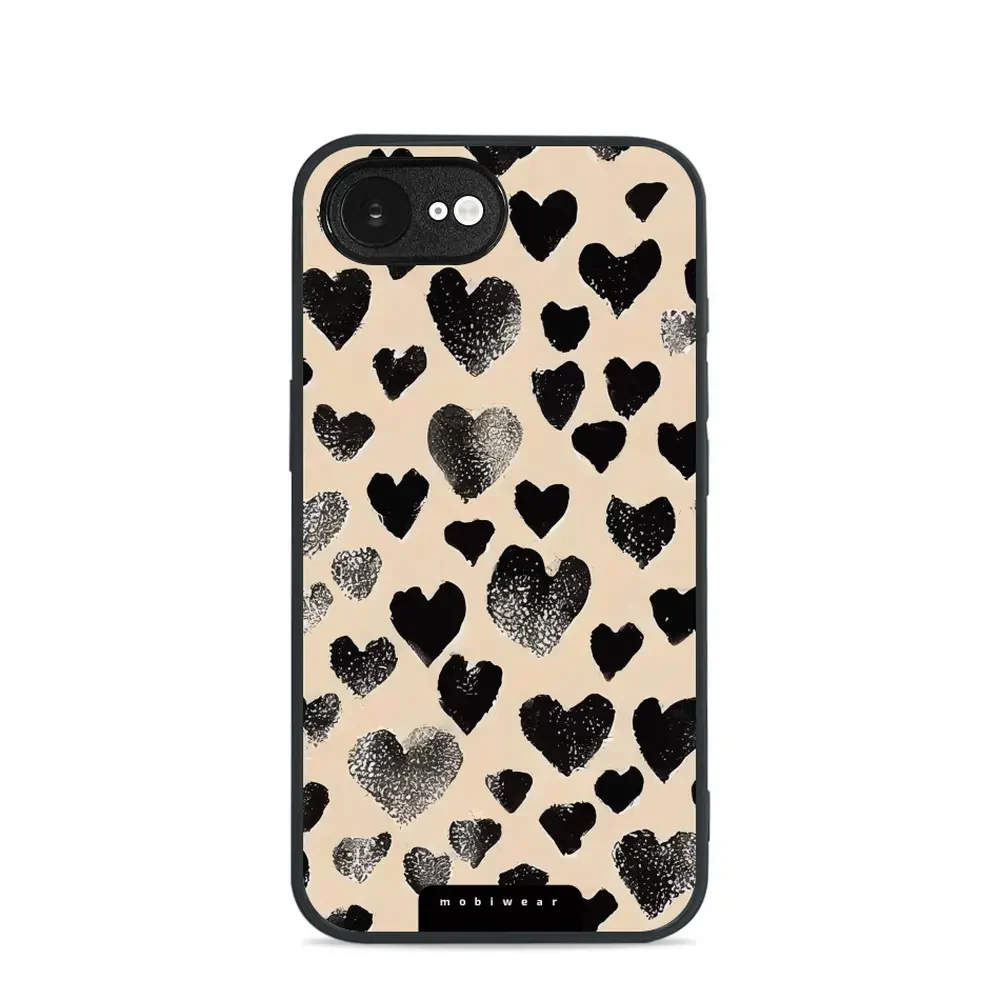 Handyhülle für iPhone 17e, Mobiwear Glossy Case, Beige Liebe