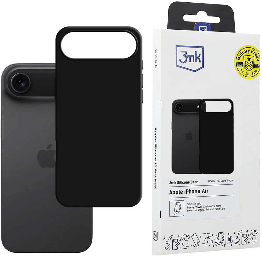 Handyhülle für iPhone Air, 3mk Silicone Case, Schwarz - Image 2