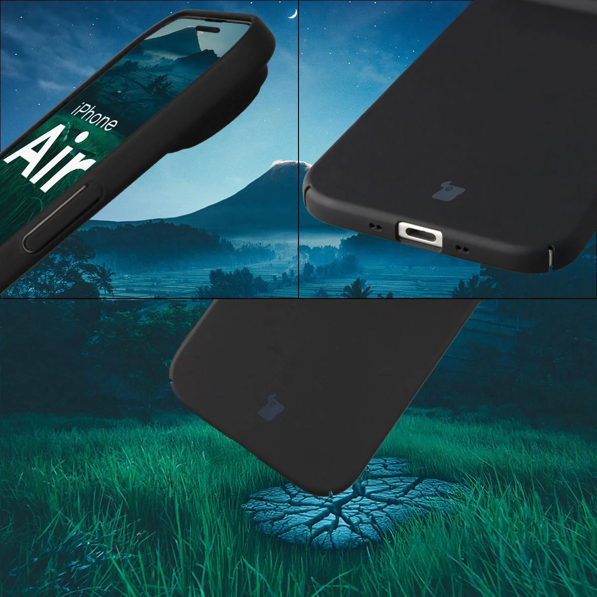 Handyhülle für iPhone Air, Bizon Case Lupka, Schwarz - Image 5