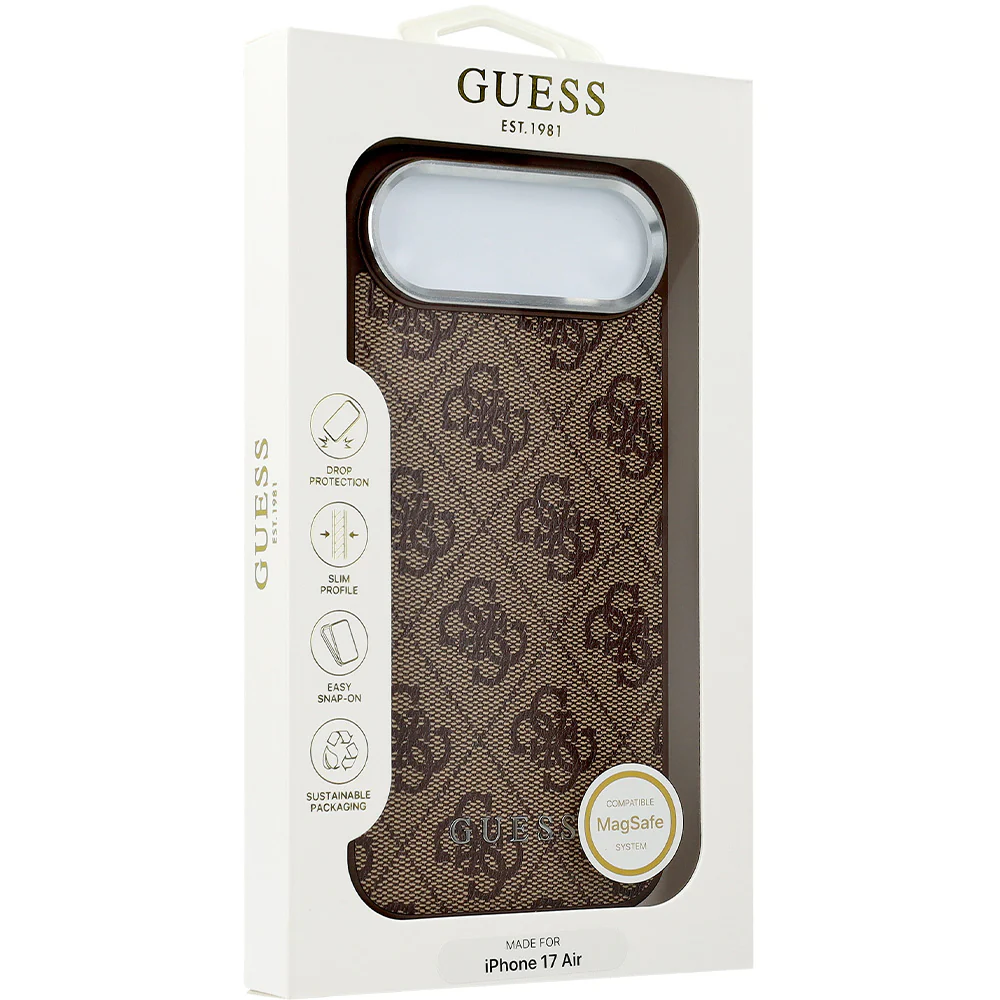 Handyhülle für iPhone Air, Guess Hardcase 4G Classic 4G Logo MagSafe, Braun - Image 9