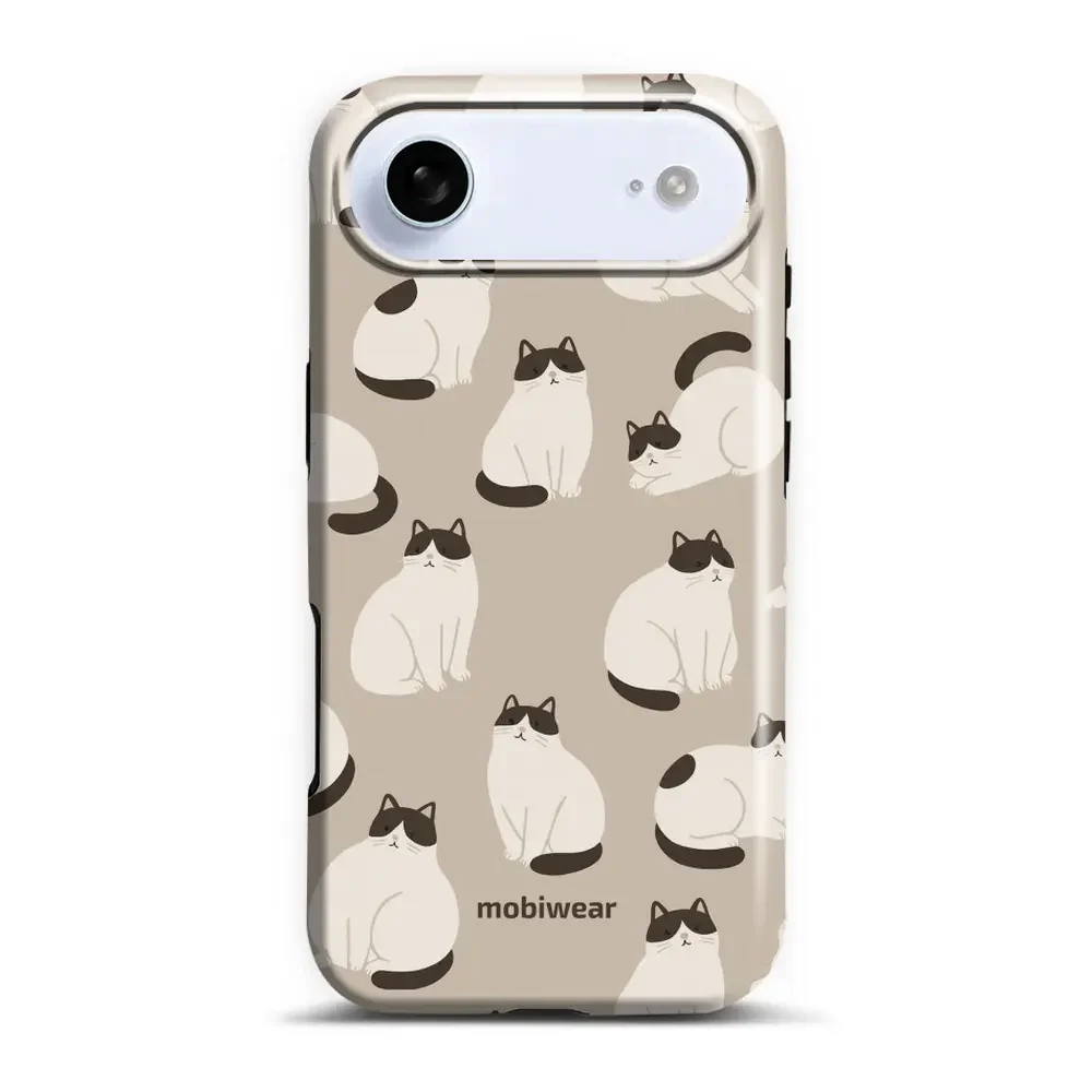 Handyhülle für iPhone Air, Mobiwear Elite Pro, Kaffe Miau