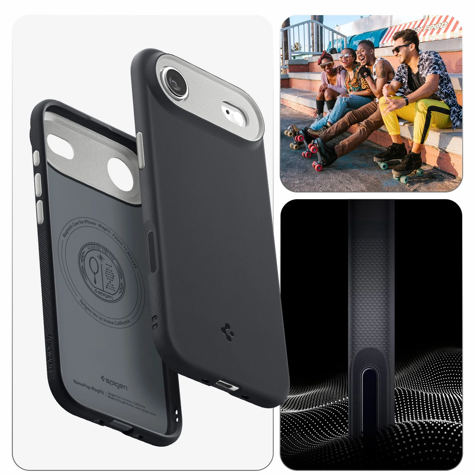 Handyhülle für iPhone Air, Spigen Nano Pop Mag mit MagSafe, Schwarz und Grau - Image 4