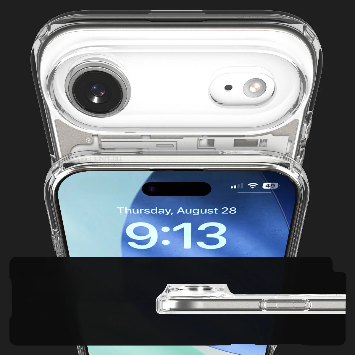 Handyhülle für iPhone Air, Spigen Ultra Hybrid Mag mit MagSafe, Beige-Transparent (Zero One) - Image 2