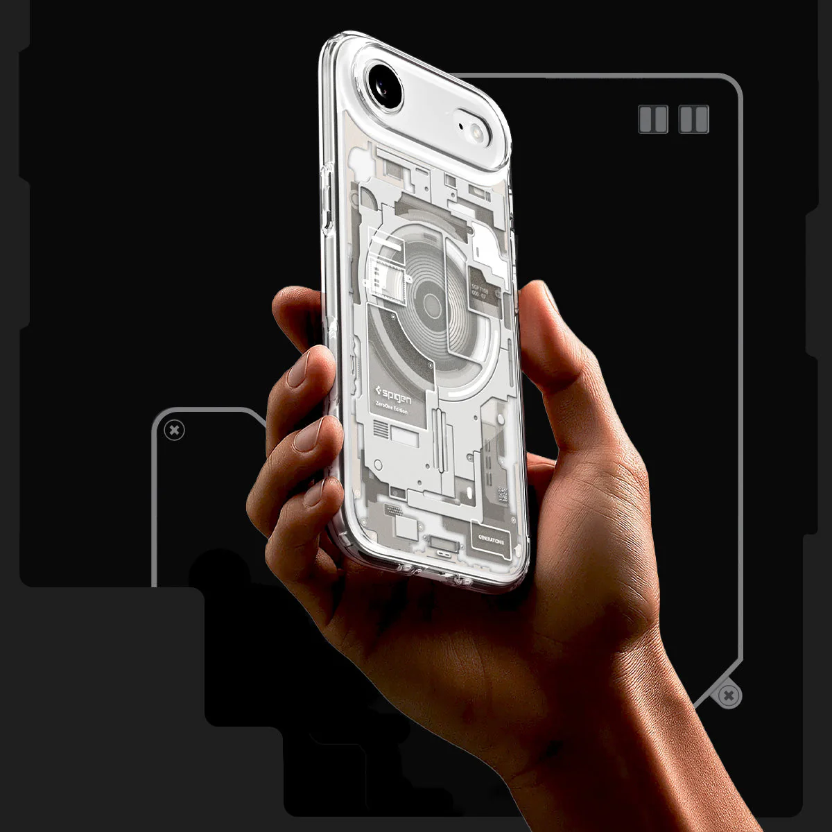 Handyhülle für iPhone Air, Spigen Ultra Hybrid Mag mit MagSafe, Beige-Transparent (Zero One) - Image 7
