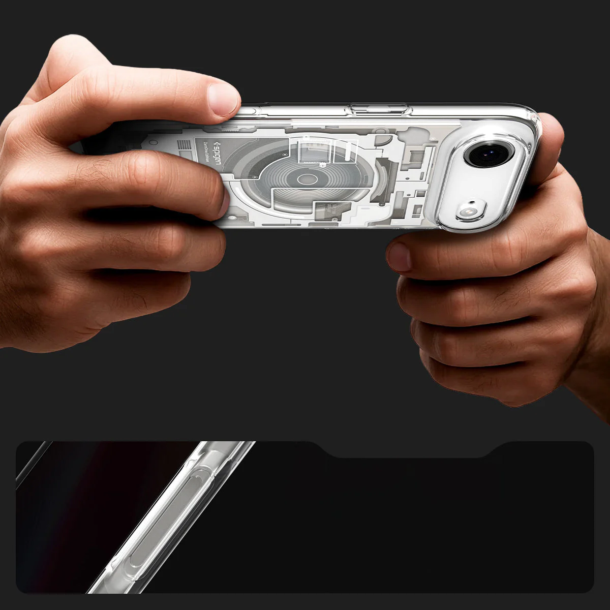Handyhülle für iPhone Air, Spigen Ultra Hybrid Mag mit MagSafe, Beige-Transparent (Zero One) - Image 8
