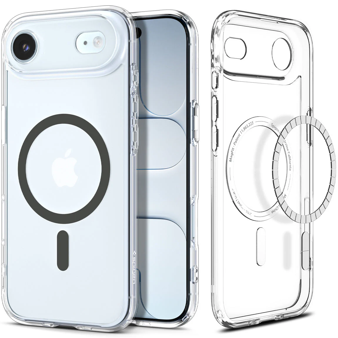 Handyhülle für iPhone Air, Spigen Ultra Hybrid Mag mit MagSafe, Transparent-Grau