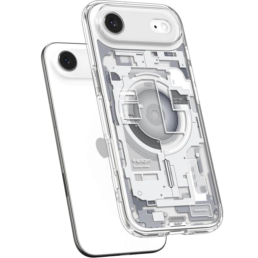 Handyhülle für iPhone Air, Spigen Ultra Hybrid Mag mit MagSafe, Weiß-Grau (Zero One) - Image 3