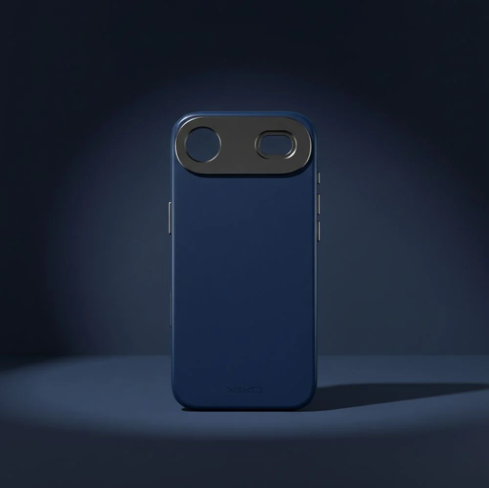 Handyhülle für iPhone Air, YAXO Leather Gear Slim Case MagSafe, Blau - Image 6