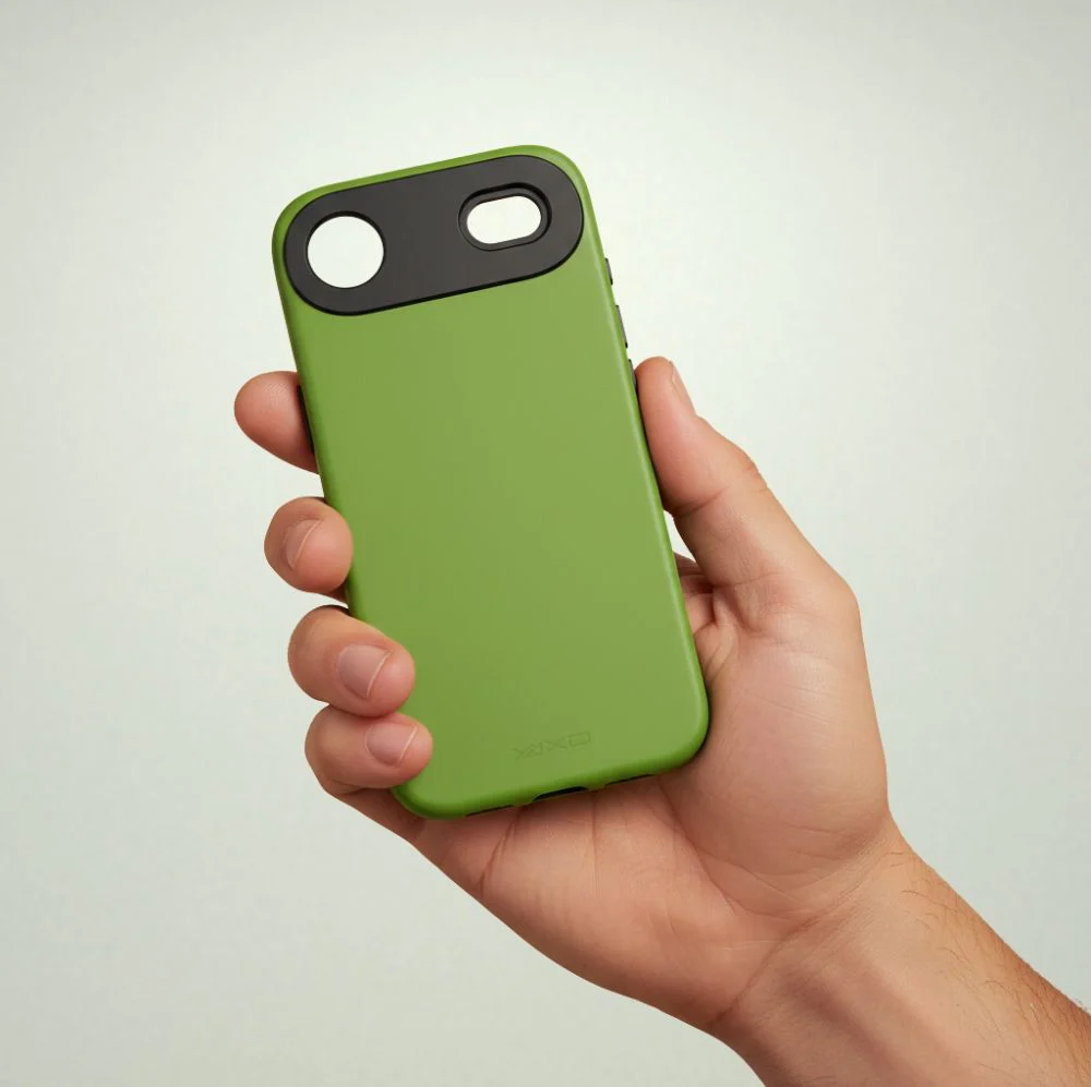 Handyhülle für iPhone Air, YAXO Leather Gear Slim Case MagSafe, Grün - Image 2